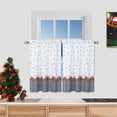 thumbnail image 7 of FairOnly Christmas Plaid Kitchen Curtains 27"W x 36"L Floral Blackout Window Treatments Drapes for Dining Room, Black/White, 2 Panels, 7 of 7