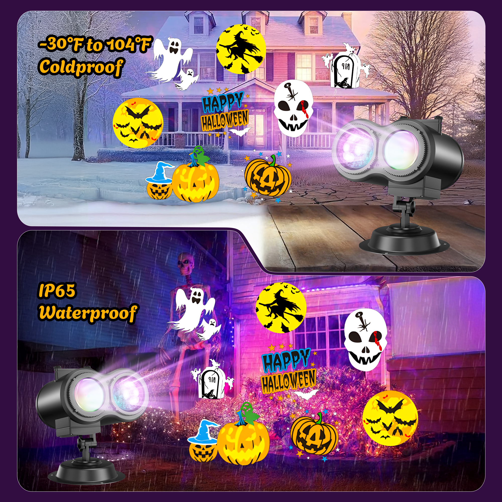 Morfone Halloween Projector Lights With 16 HD Slides photo 6