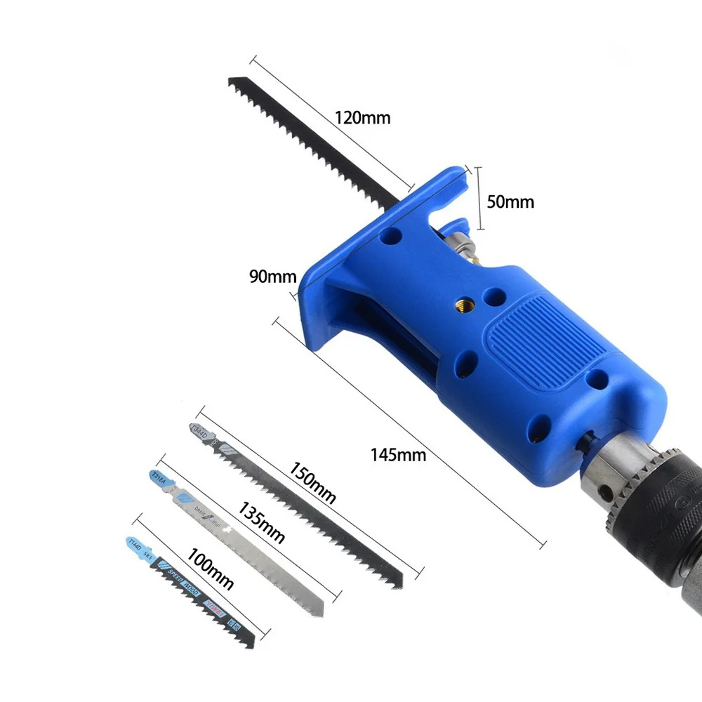 STONEGO 1Set Drill Adapter - Convert Your Power Drill to a Reciprocating Saw, Saber Saw, or Jigsaw for Home Woodworking Projects
