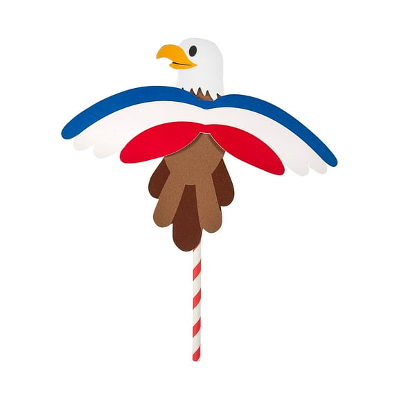 Fun Express Patriotic Flying Eagle Craft Kit - Makes 12