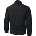thumbnail image 4 of safuny Men's Classic Cardigan Sweaters Stand Collar Slim Casual Knitted Sweater long sleeve zipper Black L, 4 of 5