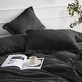 thumbnail image 3 of Maple&Stone Queen Duvet Cover Set Pieces Textu Tufted Boho Bedding Sets Zipper Closure Design with Ties Duvet Cover + Pillow Shams Comforter NOT Included ( Queen Siz, 3 of 7