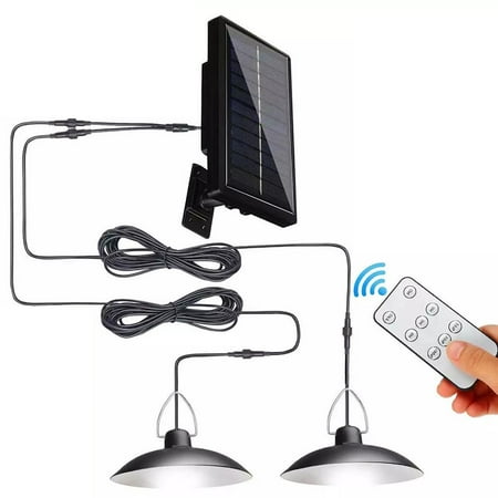 

Remote Control Solar Indoor Pendant Lamp Three Level Brightness Adjustable Hallway Lights Waterproof Solar Chandelier