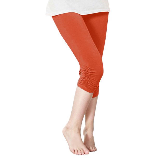 DecSea Pantalon de Yoga Mode pour Filles, Capri Court Uni Infroissable, 2-13 Ans