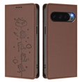 thumbnail image 2 of Leather For Google Pixel 9 / Pixel 9 Pro, RFID Blocking Protection, Playful Cats Embossed Flip Wallet Leather Case With Card Holder Magnetic Closure  Phone Cases Cover,Brown,For Pixel 9 / 9 Pro, 2 of 7