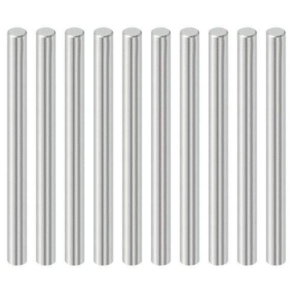 Uxcell 10 Pcs 6 mm x 70 mm Dowel Pins, 316L Stainless Steel Cylindrical Dowel Pins Shelf Support Peg Pin Rod Fasten Elements Metal Shelf Pegs Silver Tone