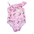 thumbnail image 1 of Infant Girl Pink Unicorn Silver Star Ruffled 1 pc Swimming Swim Suit 9m, 1 of 2