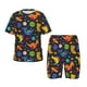 thumbnail image 1 of Balery Dinosaurs in Space Conjunto de Pijama Infantil de Manga Corta con Estampado – Ropa de Dormir de Algodón Suave-3X-Large, 1 of 6