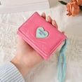 thumbnail image 6 of Deeceymbur Cute Short PU Wallet with Hand Strap Magnetic Card Holder RFID Blocking Slim Card Bag for Women Men Everyday Travel Use, 6 of 8