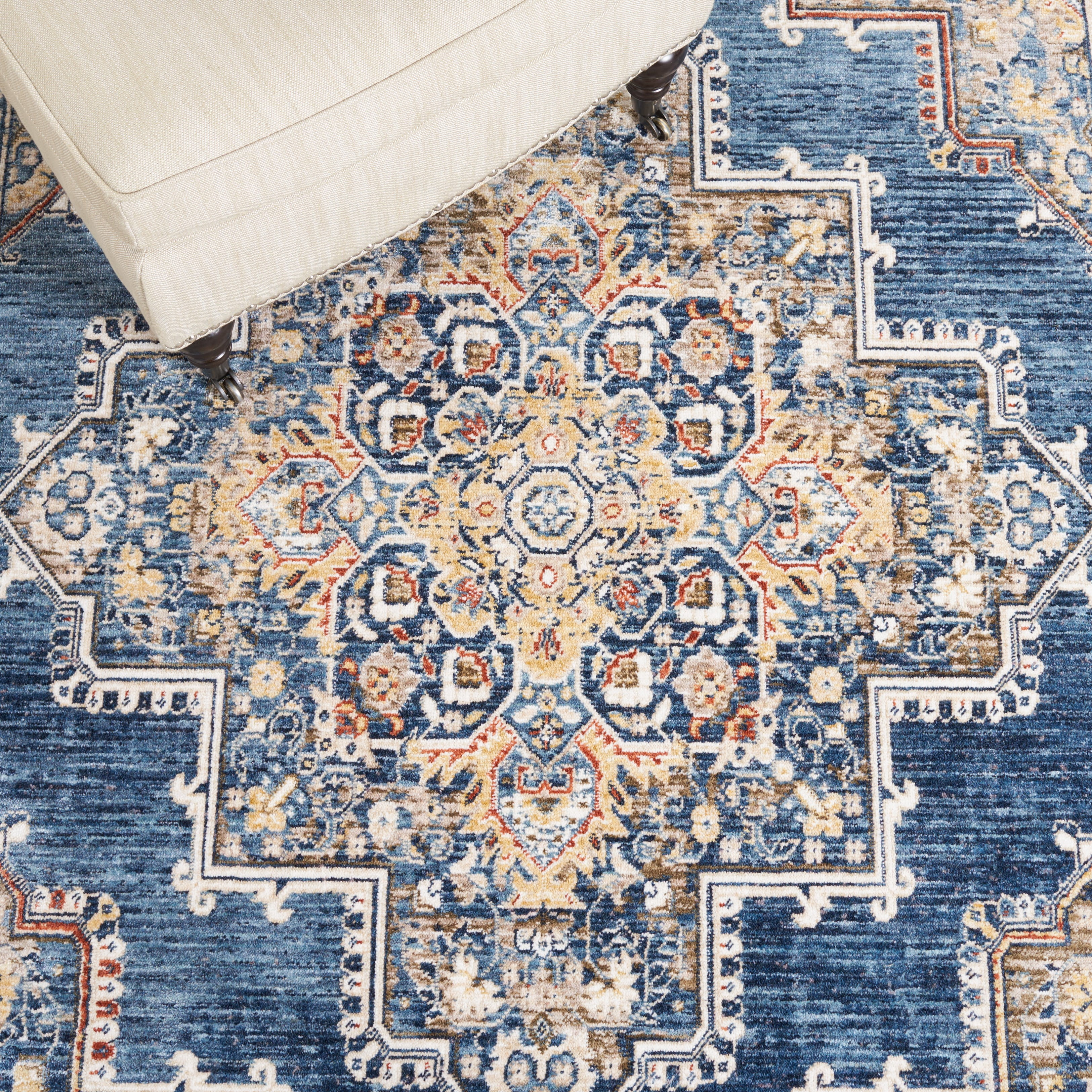SAFAVIEH Olympia Collection OPA208M Blue / Beige Rug