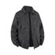 thumbnail image 2 of Ceisia Men's fashion casual solid color faux leather lapel zipper Gift coat pocket long sleeve outerwear, 2 of 9