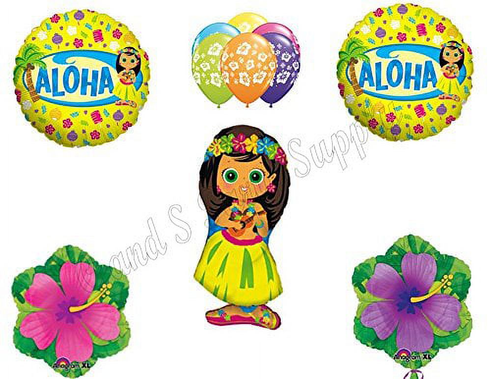 Unique Hula Girl Luau Party-Servietten – 16 Stück, 16,5 X 16,5 Cm – Für Hawaii-Party, Sommerfest