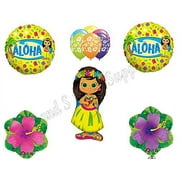 C & S PARTY SUPPLY HIBISCUS HULA GIRL Luau Birthday Party Balloons Decoration Supplies Beach Pool