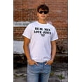 thumbnail image 4 of Real Men Love Jesus Christian Men's Graphic T Shirt Tees Brisco Brands S, 4 of 6