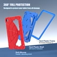thumbnail image 2 of Dteck Rugged Kids Case for Samsung Galaxy Tab A9+ 11-inch 2023, Shockproof Silicone Case Hybrid PC Heavy Duty Armor Cover with Dual Kickstand for Children (SM-X210/X215/X216/X218) ,Red+Blue, 2 of 8