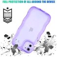 thumbnail image 2 of Phone Case for iPhone 11 6.1 inches, Soft Transparent TPU Wavy Edges Precise Camera Protection Shockproof Phone Covers for Women Men Boy Girls(Purple), 2 of 12