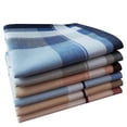 thumbnail image 1 of 6 Pieces Cotton Traditional Men's Handkerchiefs - Max Model - Large Size 40cm x 40cm, 1 of 4