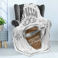 thumbnail image 4 of Saying Soft Flannel Fleece Throw Blanket, Espresso Design for Coffee Lovers Cup Caffeine Curvy Frame Motifs, Cozy Plush for Indoor and Outdoor Use, 50" x 70", Caramel Charcoal Grey, by Ambesonne, 4 of 5