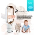 thumbnail image 3 of Ventilador silencioso sin aspas de 45 W y 16 pulgadas con control remoto, ventilador de pedestal silencioso para mesa de escritorio, 50-60 Hz, 220 V, dorado Kuyhfg Sin marca, 3 of 5
