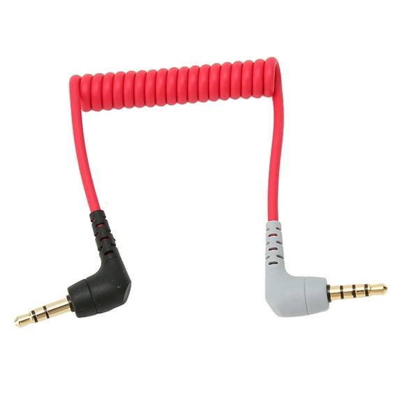 TRS to TRRS Cable 3.5mm Male to Male Right Angle Adaptor Cable for BOYA for Rode SC7 for IPhone Smartphone Connect
