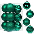 thumbnail image 1 of Esferas Navideñas Inastillables Briful 8 cm Verde Juego de 12 piezas, 1 of 7