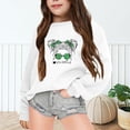 thumbnail image 2 of PMVFHDE Chandails en Molleton pour Filles Automne et Hiver Imprimé Lettre Col Rond Manches Longues Blanc, 7-8 Ans, 2 of 6
