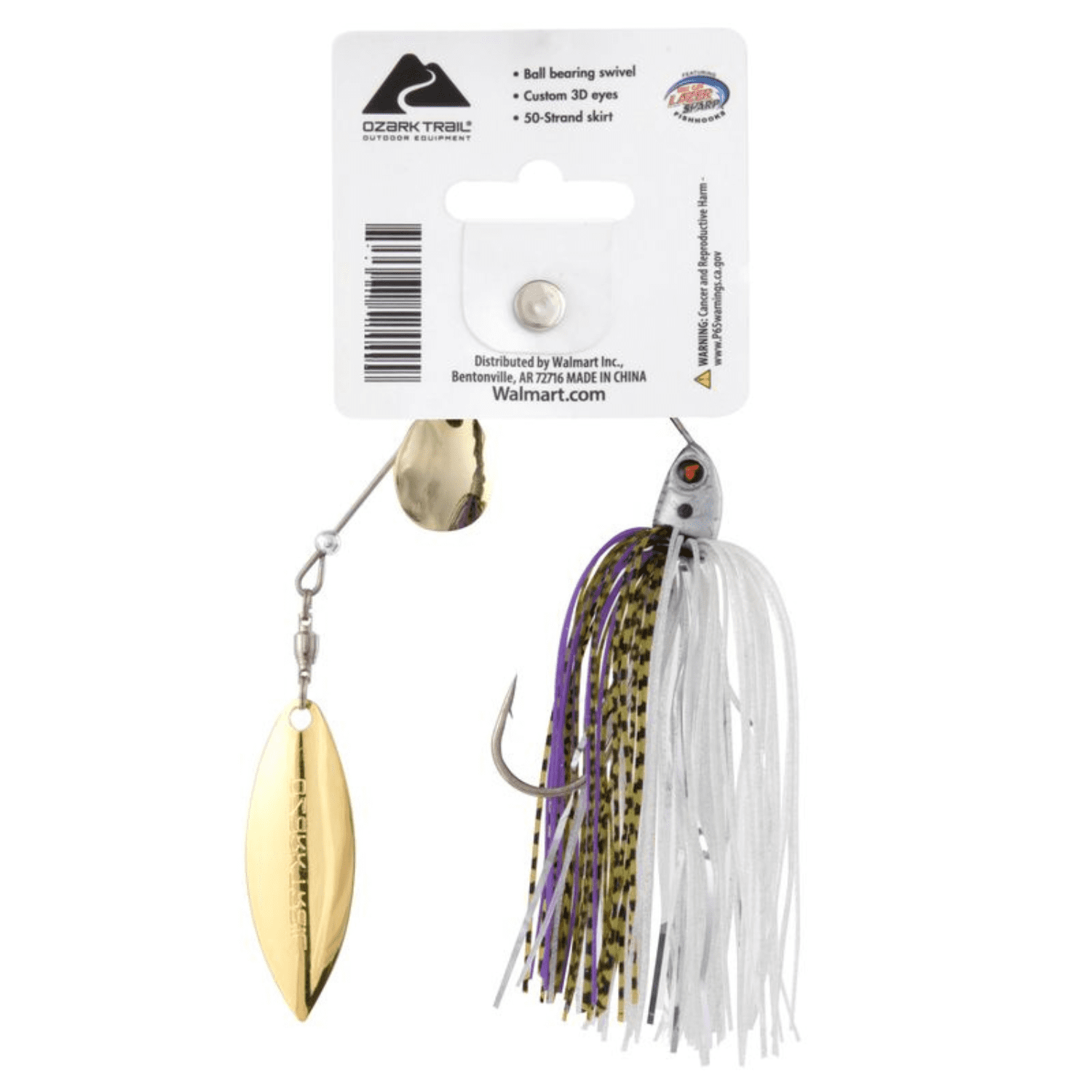 (2 pack) Ozark Trail Spinnerbait Fishing Lure 1/2 oz. – Threadfin Shad