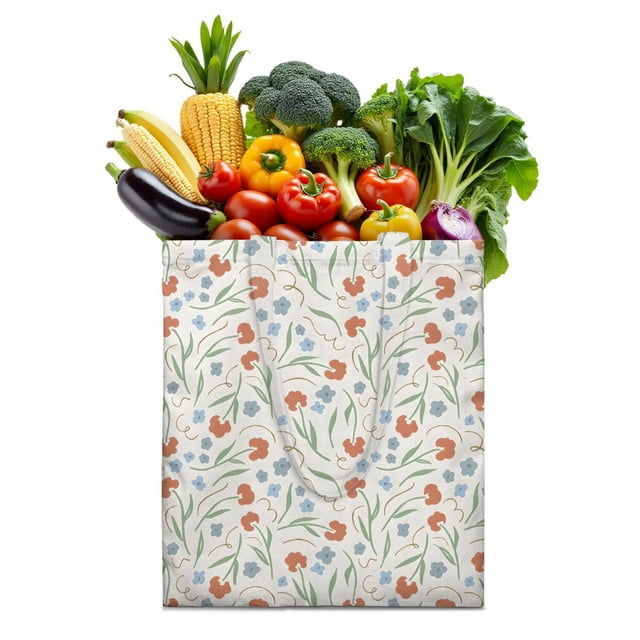 Sac de Courses Pliable Floral Coloré - Écologique et Durable pour Usage Quotidien
