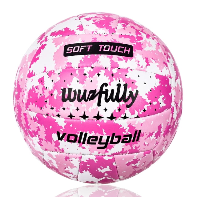 Pelota de voleibol Wuzfully, tamaño 5, piel de PVC suave, 21 cm