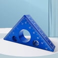 thumbnail image 4 of Regla de ángulo de 45/90 grados Regla de altura engrosada Herramienta de carpintería (azul pequeño), 4 of 5