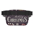 thumbnail image 3 of Rateoe Merry Christmas Print Fanny Pack Belt Bag for Women and Men, Square Double-Layer Waterproof Waist Pack with Adjustable Strap for Hiking, Jogging, Cycling, 3 of 9