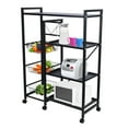 thumbnail image 1 of Vegetable Basket Storage Rack, 4 Tier Stackable Storage Basket with 360 Degree Wheels, Kitchen Baker Rack, Spice Rack Microwave Organizer Workstation, 1 of 8
