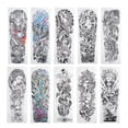 thumbnail image 2 of Pegatinas de tatuaje realistas, tatuaje temporal falso, pegatina grande para brazo completo, plantilla para tatuaje impermeable, 10 unidades/juego, 2 of 14