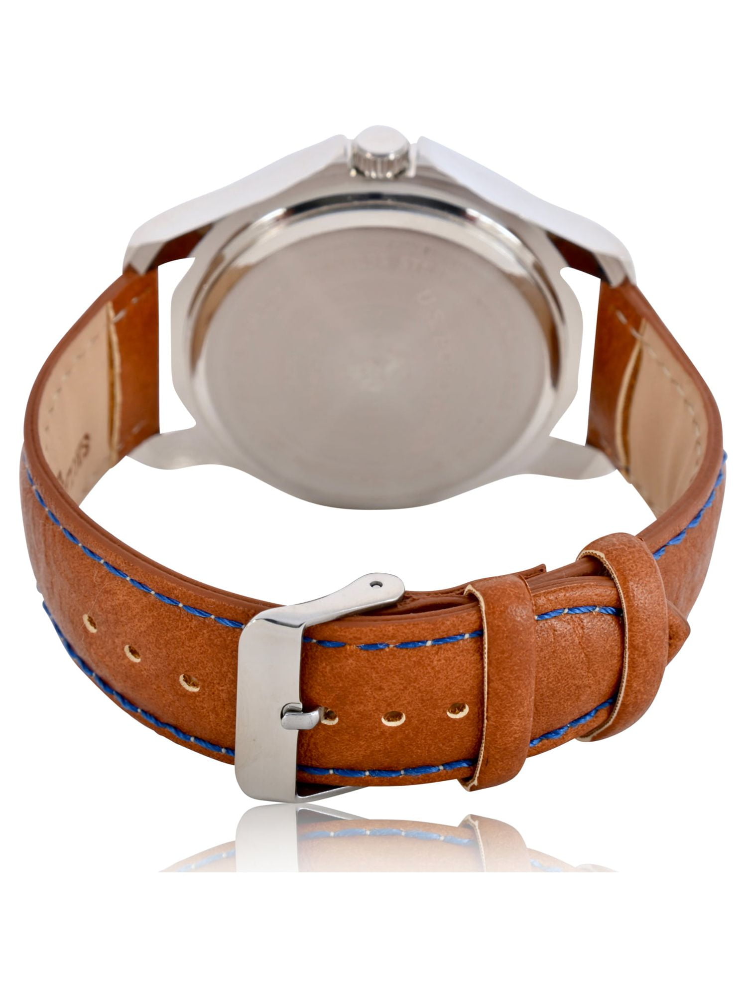 U.S. Polo Assn. Adult Male Vintage Watch with Blue and Silve