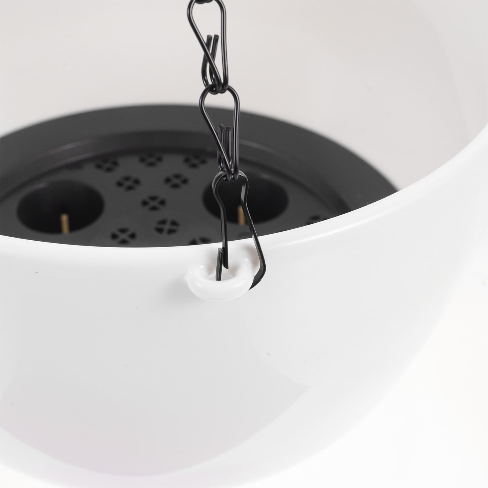 UPKOCH Indoor Hanging Planter White Round Storage Holder 1 Set