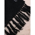 thumbnail image 4 of EFINNY Women's Crewneck Openwork Tassel Blouse Swimwear Summer Beach Cover Vest Top XS-XL, 4 of 6