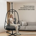 thumbnail image 5 of S-HOME Swing Egg Chair with Stand in Wicker Rattan with Cushion and Pillow for Indoor Outdoor Relaxation and Comfort, 5 of 15