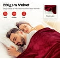 thumbnail image 6 of SUNVIVI Electric Blanket Queen Size with Dual Controllers,10 Heating Levels& 12 hours Auto-off,Overheat Protection,Red, 6 of 8