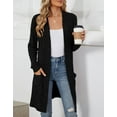 thumbnail image 4 of Coglid Long Open Front Knitted Cardigans for Womens Solid Color Ribbed Cardigans Textured Pattern Casual Fall Cardigans for Womens, 4 of 8