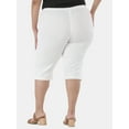 thumbnail image 3 of JMS Just My Size by Hanes Women's Plus Size Pull on Bling Tab Capri Pants, Sizes 0X-4X, 3 of 5