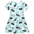 thumbnail image 4 of joogoo Hockey Pucks and Bows Girls' Short Sleeve Dress Kids Dresses 2T, 4 of 8