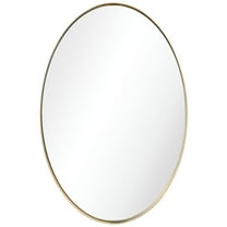 Empire Art Direct Ultra Brushed Gold Stainless Steel Frame Oval Wall Mirror, 24" x 36" x 2", Ready to Hang