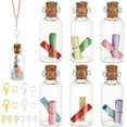 thumbnail image 1 of Botellas de los deseos con mensaje, 78 unidades. Frascos de vidrio con tapones de corcho. Botellas con mensaje de deseos. Botellas de vidrio con corcho y tornillos de ojo., 1 of 6