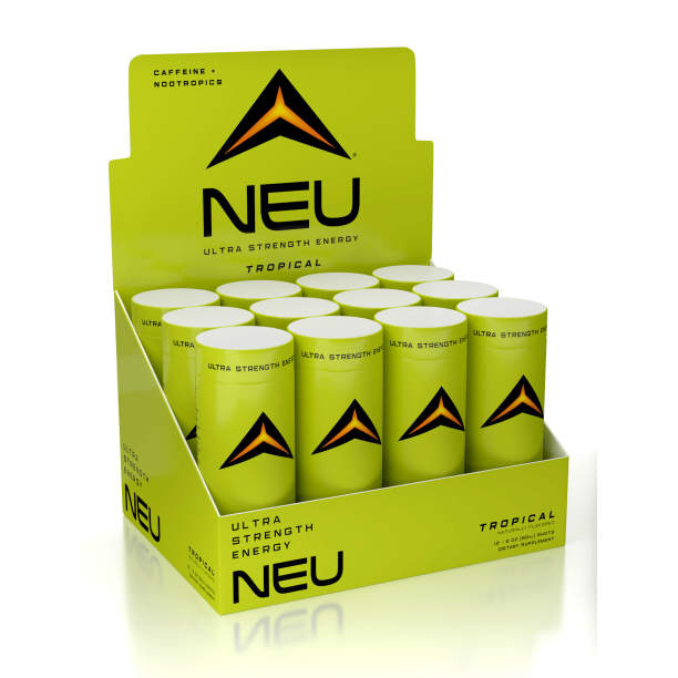 NEU Extra Strength Nootropic Energy Shots, Energy Drink Brain Booster