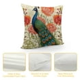 thumbnail image 4 of COMIO  4Pack Peacock Throw Pillow Covers Only Decorative Square PillowcasesCushion Cover (Peacock), 4 of 5