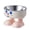 【Pink Footprints】, variant on Cartoon High-Footed Cat Bowl with a Smiling Face, Designed to Prevent Tipping And Protect Against Cervical Spine Issues for Pets, Suitable for Dogs And Cats, Without Battery