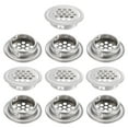 thumbnail image 1 of Uxcell Paquete de 10 Respiraderos de Soffit Circulares, 25mm/0.98 Pulgadas de Acero Inoxidable, Rejilla de Agujeros para Baño, Hogar/ Oficina/Cocina/Armario/Ropero [Plateado], 1 of 7