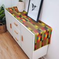 thumbnail image 4 of Cotton Linen Dining Table Runner Vintage Traditional African Geometric Pattern Non-Slip Heat Resistant Table Runners for Family Dinner Kitchen Table,18x72 Inch, 4 of 7