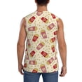 thumbnail image 4 of Goofa Cartoon Popcorn Printed Men's Sleeveless T-Shirt - Athletic Gym Workout Tank Top for Men - Moisture-Wicking, UPF 30+ Quick-Dry Muscle Tee-Small, 4 of 8