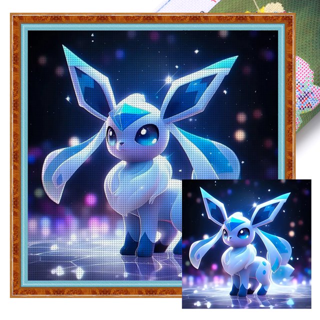 Hilo Algodón Ecológico Bordado Likrtyny 11CT 3 Hebras Pokemon Eevee 40*40cm